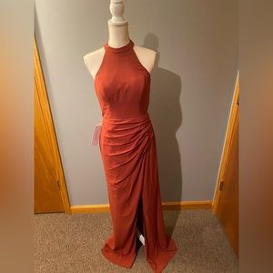 Azazie Galicia Bridesmaid Dress - Color Terracotta